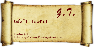 Gál Teofil névjegykártya